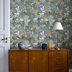 Galerie Wallcoverings Product Code: 22008 - Fagring Wallpaper Collection Galerie Wallcoverings Product Code 22008 - Fagring Wallpaper Collection - Blue/grey Colours - Brittsommar Design
