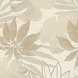 Galerie Wallcoverings Product Code 31602 - Avalon Wallpaper Collection - Beige Colours - Tropical Leaves Design