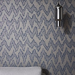 Galerie Wallcoverings Product Code 32044 - Purity Wallpaper Collection - Grey, Blue Colours - Graphic Design