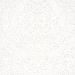 Galerie Wallcoverings Product Code 32601 - City Glam Wallpaper Collection - White Colours - Floral Damask Design