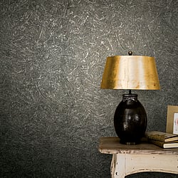 Galerie Wallcoverings Product Code 32818 - New Textures Wallpaper Collection - Black Colours - Scratched Texture Design