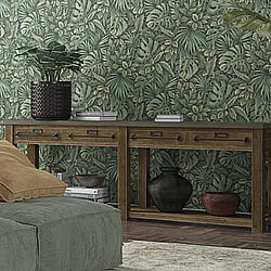 Galerie Wallcoverings Product Code 33304 - Eden Wallpaper Collection -  Jungle Leaves Design