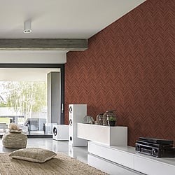 Galerie Wallcoverings Product Code 33379 - Woods And Wicker Wallpaper Collection - Red Colours - Wood optics Design