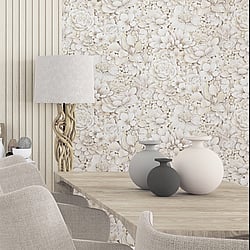 Galerie Wallcoverings Product Code 33951 - Eden Wallpaper Collection -  Floral Texture Design