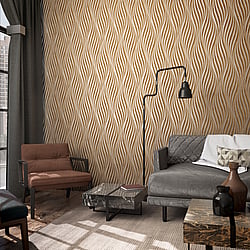 Galerie Wallcoverings Product Code 34262 - The New Design Book Wallpaper Collection - Brown Colours - Wave Design