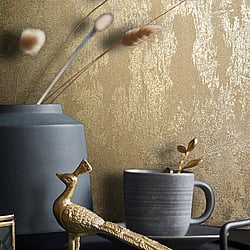 Galerie Wallcoverings Product Code 34280 - New Textures Wallpaper Collection - Gold Colours - Structure Design