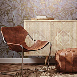 Galerie Wallcoverings Product Code 34288 - The New Design Book Wallpaper Collection - Copper  Gold Colours - Leaf Design