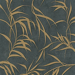 Galerie Wallcoverings Product Code 34289 - The New Design Book Wallpaper Collection - Black  Gold Colours - Leaf Design