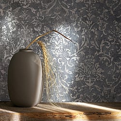 Galerie Wallcoverings Product Code 34296 - The New Design Book Wallpaper Collection - Black  Silver Colours - Ornamental Design