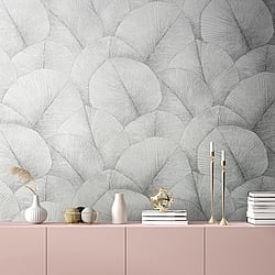 Galerie Wallcoverings Product Code 34509 - The New Design Book Wallpaper Collection - Grey Colours - Palm Leaf Design