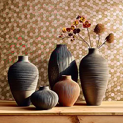 Galerie Wallcoverings Product Code 35818 - Fashion Icon Wallpaper Collection - Copper Colours - Tile optics Design