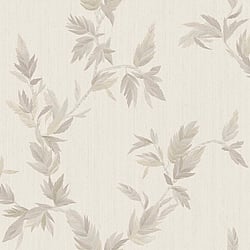 Galerie Wallcoverings Product Code 35911 - Ornamenta Wallpaper Collection - Beige Silver Colours - Thin Leaf Design