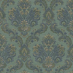 Galerie Wallcoverings Product Code 35945 - Ornamenta Wallpaper Collection - Green Blue Colours - Floral Damask Design