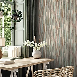 Galerie Wallcoverings Product Code 45736 - Woods And Wicker Wallpaper Collection - Brown Colours - Wood optics Design