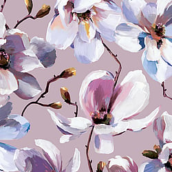 Galerie Wallcoverings Product Code 47463 - Flora Wallpaper Collection - Rose, White, Purple Colours - Cherry Blossom Design