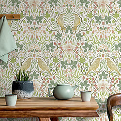 Galerie Wallcoverings Product Code 47620 - Heritage Wallpaper Collection - white Colours - Summer Garden Design