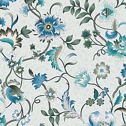 Galerie Wallcoverings Product Code 47647 - Heritage Wallpaper Collection - Blue Colours - Floral Design