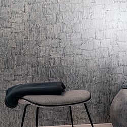 Galerie Wallcoverings Product Code 95016 - Vault Wallpaper Collection - Silver Colours - This utterly gorgeous wallpaper captures the texture of torn bark. The natural texture with a subtle sheen exudes tranquillity. The light dances across the surface, making this an excellent choice for smaller rooms or hallways that need that lift to give them a feeling of enhanced space. Perfect across all four walls, it can also be coordinated with a complementary design to create an interior full of lustre and sophistication.  Design