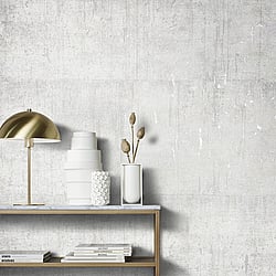 Galerie Wallcoverings Product Code 95028 - Natural Opulence Wallpaper Collection - White Colours - This aged concrete effect wallpaper is the perfect choice if you want to bring a room up to date in a dramatic way. With a subtle emboss to create some structural depth, it comes in an on-trend silver grey colourway. Drawing on the textures of, and resembling the stippled texture of ancient plasterwork or faded limestone, this unusual wallpaper will be a warming welcome to your home. This will be perfect on all four walls or can be accompanied by a complementary wallpaper. Design