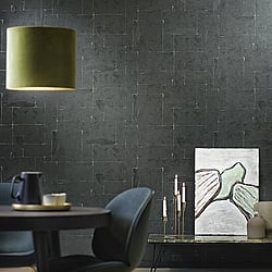 Galerie Wallcoverings Product Code 95043 - Vault Wallpaper Collection - Black Colours - A dramatic, artistic choice for your walls, if you're a lover of doing things differently! Irregular, almost cubistic shapes sit on a plaster effect background. Textural infills result in a balanced, rhythmic effect that will simply look gorgeous in any scheme, especially a contemporary one.  Design