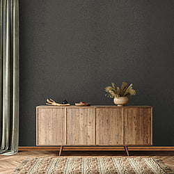 Galerie Wallcoverings Product Code 95073 - Vault Wallpaper Collection - Black Colours - An industrial distressed wallpaper, perfect for adding that cool contemporary look to any room. Inspired by rustic architecture found in old Italian piazzas, this design is reminiscent of worn plaster set against a textural background, enhanced by a subtle mottled scratch effect. Perfect for use as either a feature design or on all four walls for a statement interior and is shown here in a fabulous brown-black tone. Design