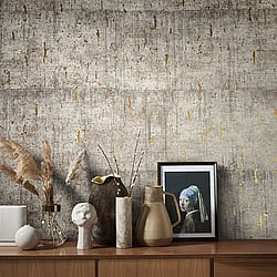 Galerie Wallcoverings Product Code 99120 - Natural Opulence Wallpaper Collection - Greige Colours - Aged Concrete Design