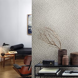 Galerie Wallcoverings Product Code 99127 - Earth Wallpaper Collection - Beige, Platinum Colours - Crosshatch Design