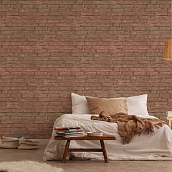 Galerie Wallcoverings Product Code BB51107 - Bricks And More Wallpaper Collection - Brown Orange Colours - Industrial Chic Motif Design