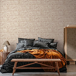 Galerie Wallcoverings Product Code BB51129 - Bricks And More Wallpaper Collection - Beige Cream Colours - Rocky Retreat Motif Design