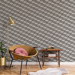 Galerie Wallcoverings Product Code BL22733 - Botanica Wallpaper Collection - Taupe Colours - Chain Link Design