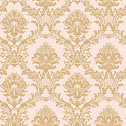 Galerie Wallcoverings Product Code CI38216 - Classic Silks 4 Wallpaper Collection - Metallic Gold Pink Colours - Classic Damask Design