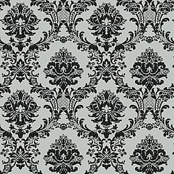 Galerie Wallcoverings Product Code CI38219 - Classic Silks 4 Wallpaper Collection - Silver, Black Colours - Classic Damask Design