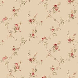 Galerie Wallcoverings Product Code CI38228 - Classic Silks 4 Wallpaper Collection - Tan Choke Red  Yellow Colours - White Wedding Trail Design