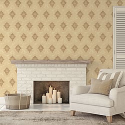 Galerie Wallcoverings Product Code CI38240 - Classic Silks 4 Wallpaper Collection - Beiges Creams Gold Colours - Silk Damask Design