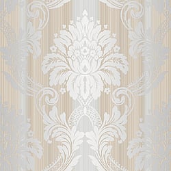 Galerie Wallcoverings Product Code CI38263 - Classic Silks 4 Wallpaper Collection - Grey, Cream, Silver Colours - String Damask Design