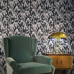 Galerie Wallcoverings Product Code EL21025 - Elisir Wallpaper Collection - Blue Lilac Green Colours - Iris Whisper Design