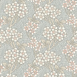 Galerie Wallcoverings Product Code ET12016 - Arts and Crafts Wallpaper Collection - Pale Blue Beige White Colours - Floral Vine Design