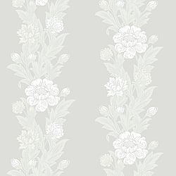 Galerie Wallcoverings Product Code ET12708 - Arts and Crafts Wallpaper Collection - White Beige Colours - Blooming Stripe Design