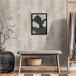 Galerie Wallcoverings Product Code FL61120 - Flourish Wallpaper Collection - Beige/Cream Colours - Fern Leaves Motif Design