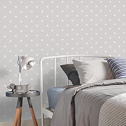 Galerie Wallcoverings Product Code G23109 - Deauville Wallpaper Collection - Grey Beige White Colours - Deauville Star Design