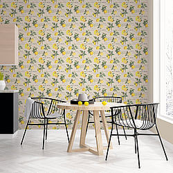 Galerie Wallcoverings Product Code G45410 - Just Kitchens Wallpaper Collection - Taupe Colours - Citron Botanical Design