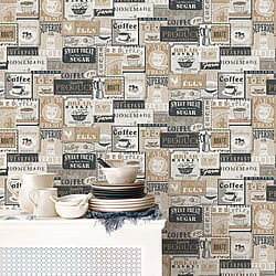 Galerie Wallcoverings Product Code G56169 - Memories 2 Wallpaper Collection - Beige Colours - Enamel Signs Design