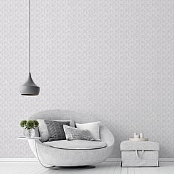 Galerie Wallcoverings Product Code G56580 - Texstyle Wallpaper Collection - Light Grey Silver Colours - Block Flock Design