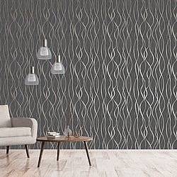 Galerie Wallcoverings Product Code G67737 - Special Fx Wallpaper Collection - Gold Silver Brown Colours - Glitter Ribbons Design