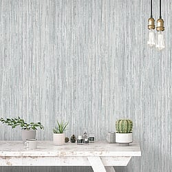 Galerie Wallcoverings Product Code G67960 - Organic Textures Wallpaper Collection - Turquoise Grey Colours - Rough Grass Design