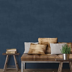 Galerie Wallcoverings Product Code G78254 - Atmosphere Wallpaper Collection - Navy Colours - Metallic Linen Design