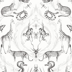 Galerie Wallcoverings Product Code G78314 - Bazaar Wallpaper Collection - White Greys Colours - Menagerie Design