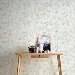 Galerie Wallcoverings Product Code HV41020 - Havana Wallpaper Collection - Grey Green Colours - Havana Jungle Palms Design