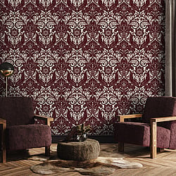 Galerie Wallcoverings Product Code LB25170 - Llewelyn-Bowen - Off The Wall Wallpaper Collection -  Damask Sauvage Design