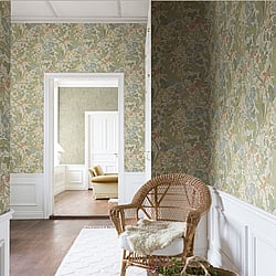 Galerie Wallcoverings Product Code S83101 - Sommarang 2 Wallpaper Collection - Beige Colours - Swedish Flowers and Leaves Design